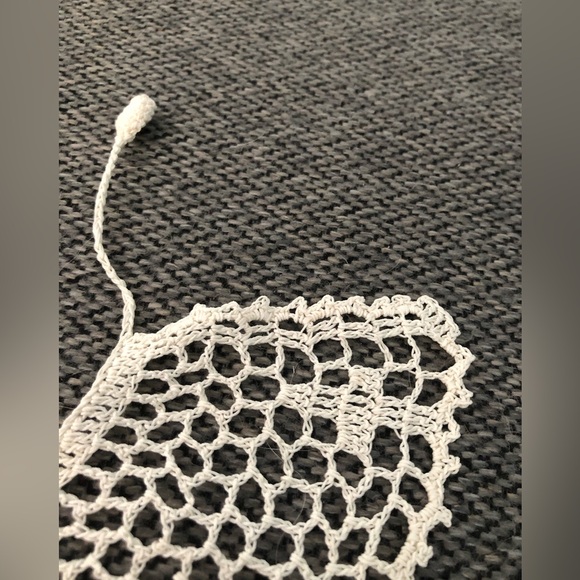 Vintage 1990’s Hand Crafted Crocheted Collar, 11“ Wide (Fits A Smaller Neck) - Picture 3 of 7